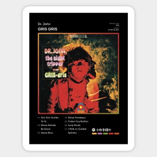 Dr. John - Gris Gris Tracklist Album Sticker